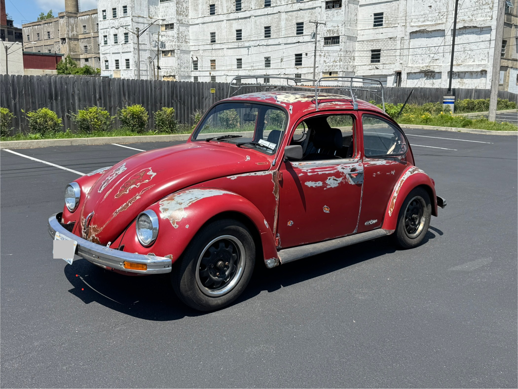 1968 VW Beetle with red patina finish