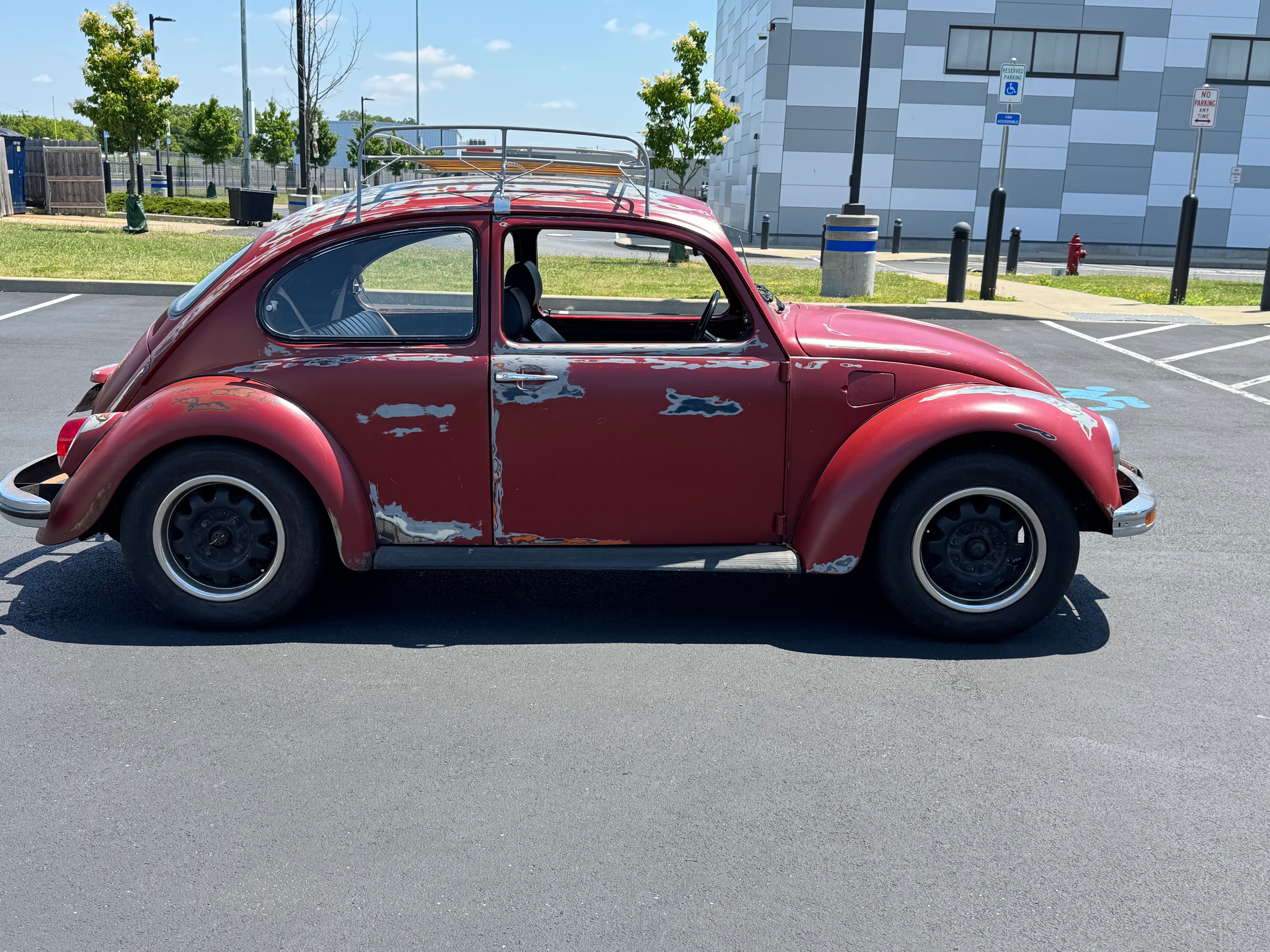 Side profile showing classic Beetle silhouette and patina